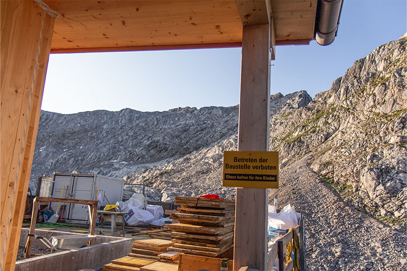 Baustelle über den Wolken